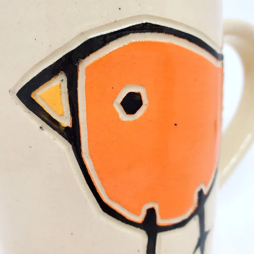 12oz Mug - Orange Bird by Susan Stone Design