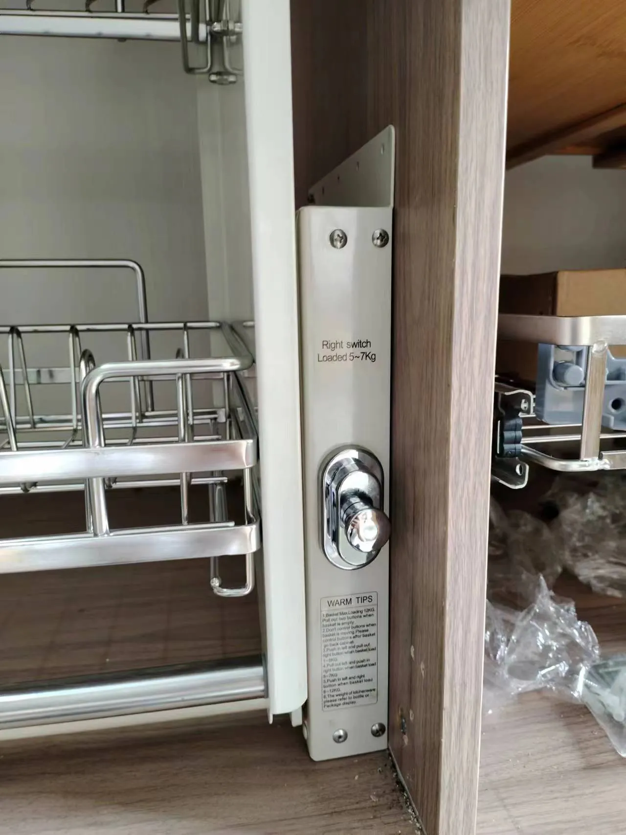 2 Tier Pull-Out Cabinet Organizer Drop Down-900MM