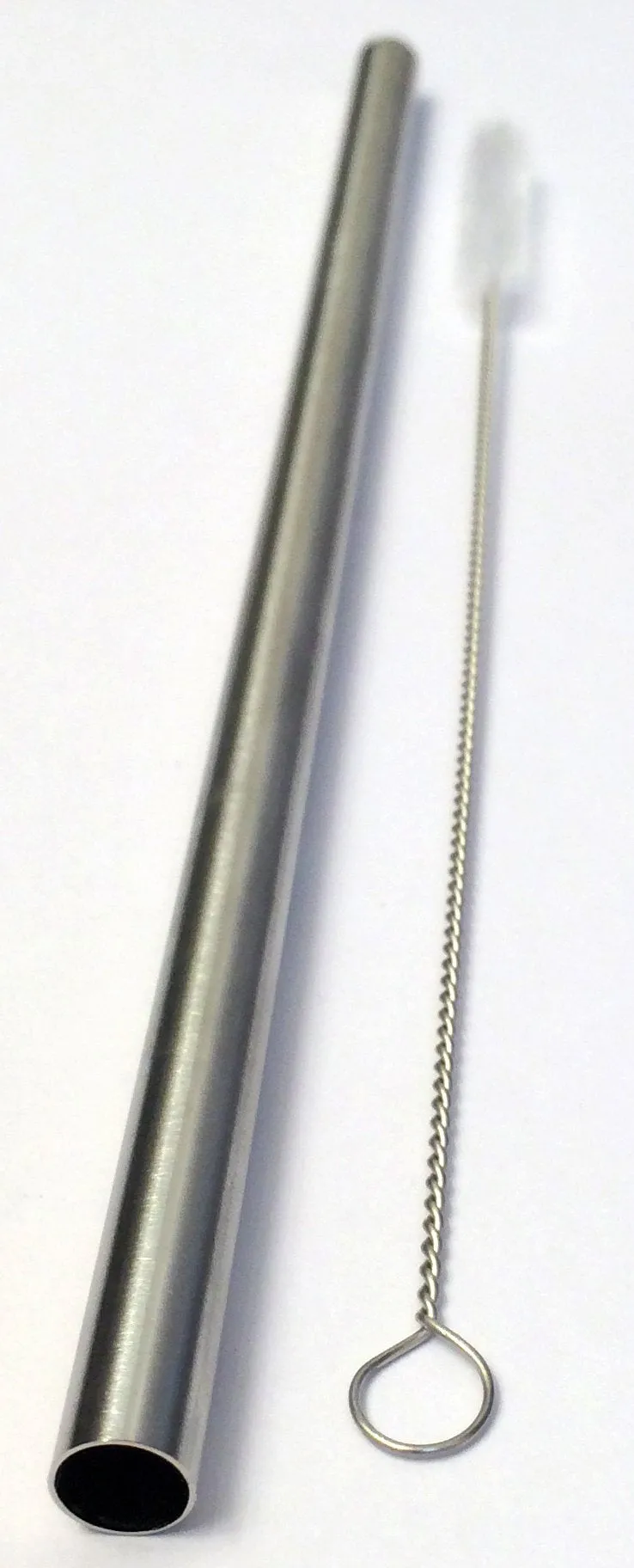4 Stainless Steel Wide Smoothie Straws   Cleaning Brush   Citrus Peeler - CocoStraw Large Straight Frozen Drink Straw