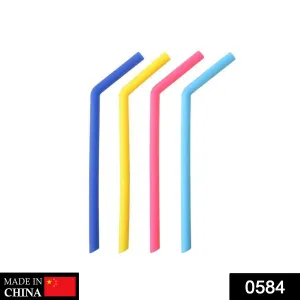 584 Food Grade Silicone Straws (4pcs)