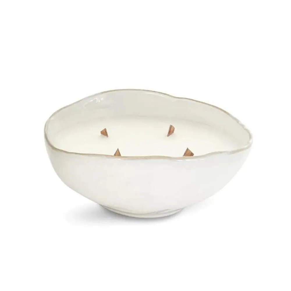 6" Porcelain 4-Wick Candle, Sea Salt & Orchid