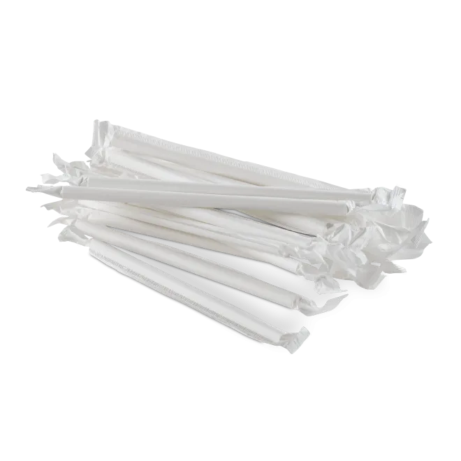 8mm Plastic Straws Wrapped Triple Thick 1000pack