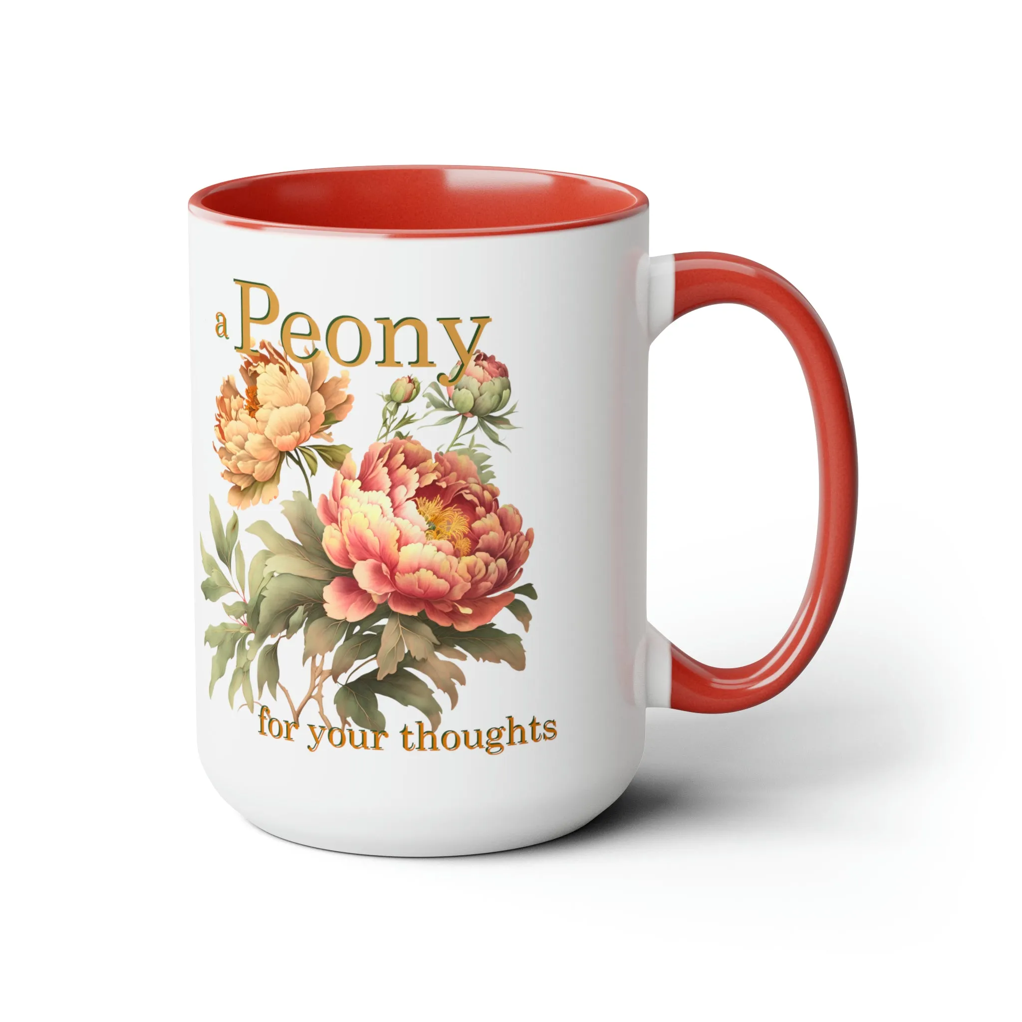 a peony for your thoughts ..florist 15oz graphic mug