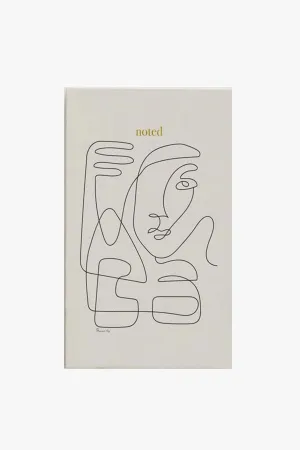 Abstract Face White Notebook