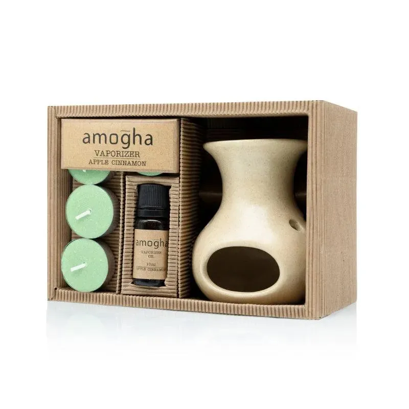 Amogha Oil Burner | 10 ml Diffuser Oil | Multiple Fragnance  | 8 x 3 x 5 inches