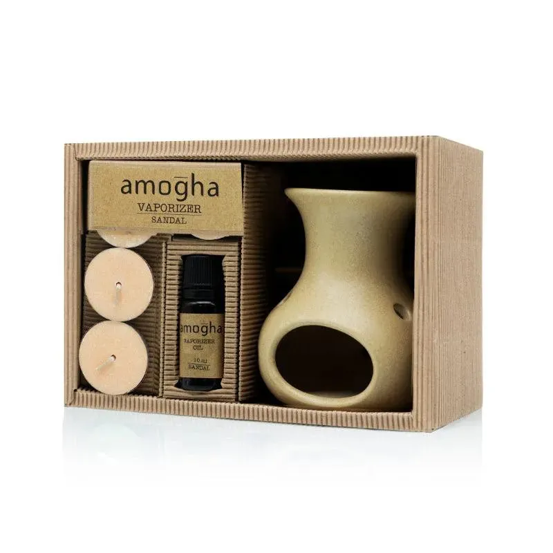 Amogha Oil Burner | 10 ml Diffuser Oil | Multiple Fragnance  | 8 x 3 x 5 inches