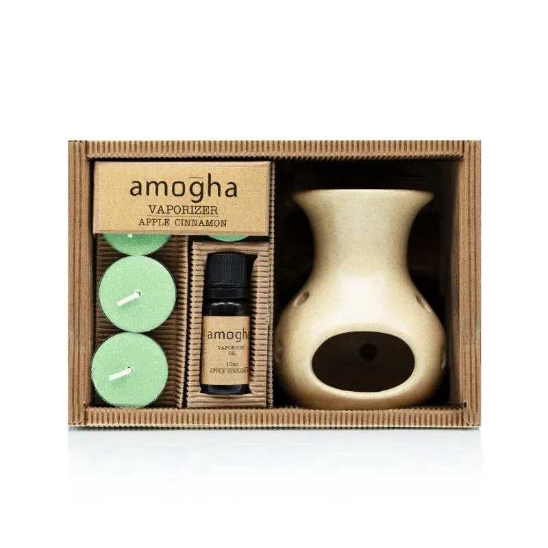 Amogha Oil Burner | 10 ml Diffuser Oil | Multiple Fragnance  | 8 x 3 x 5 inches