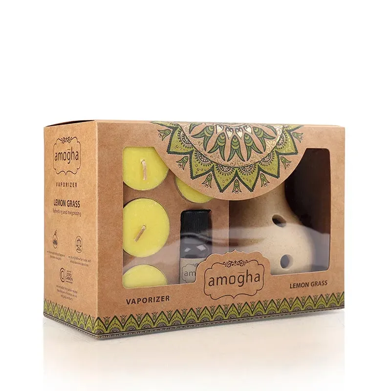 Amogha Oil Burner | 10 ml Diffuser Oil | Multiple Fragnance  | 8 x 3 x 5 inches