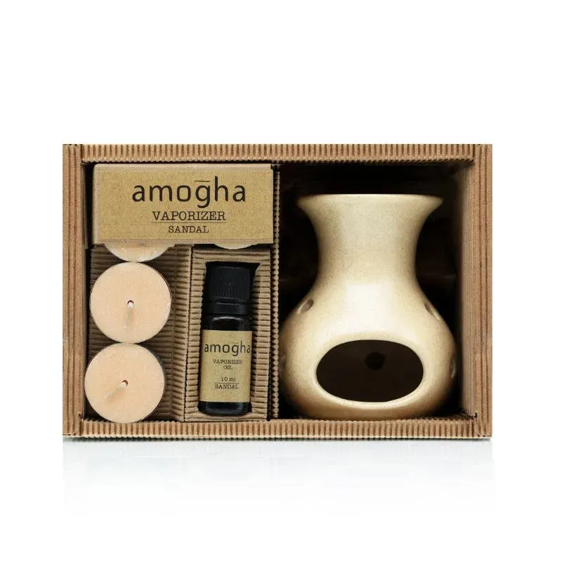Amogha Oil Burner | 10 ml Diffuser Oil | Multiple Fragnance  | 8 x 3 x 5 inches