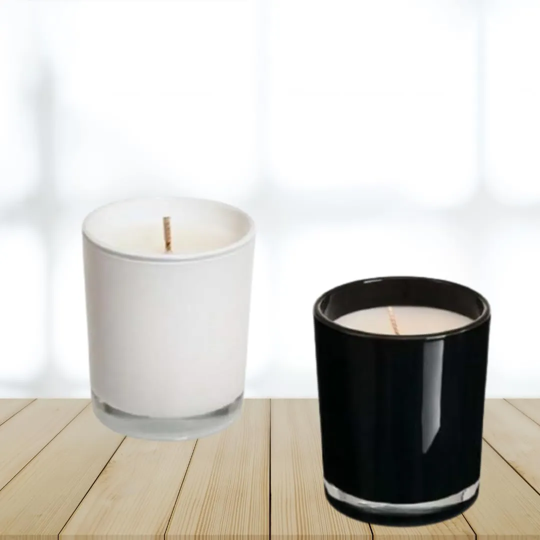 Arsh Creatives | Jasmine   Lavender - fragvanse | Elevate Home Decor and Create Intimate Ambiance in Bedrooms | Black & White Glossy Glass (Pack of 2)