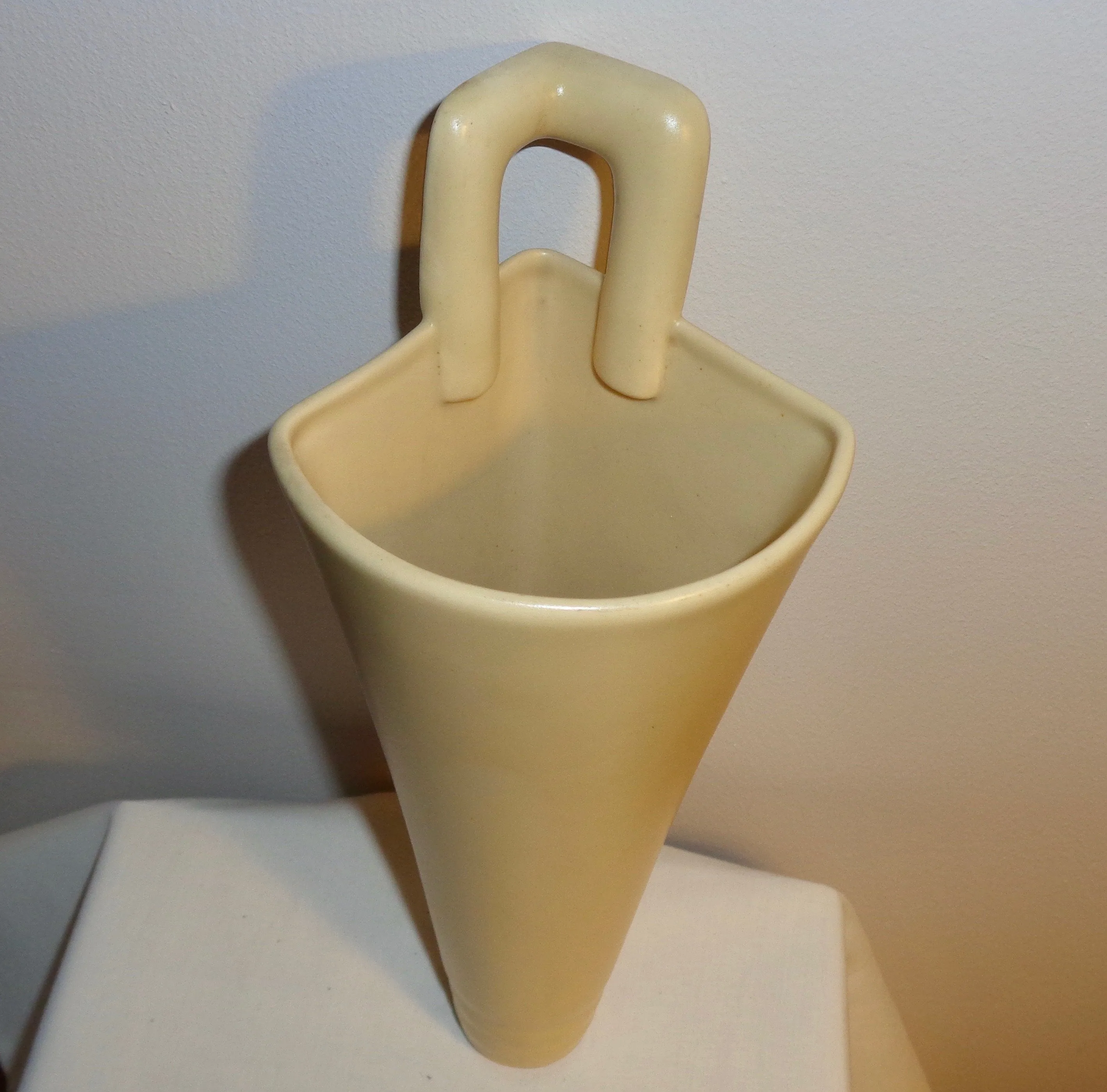 Art Deco 1930s Gray's Pottery Corner Wall Pocket Vase