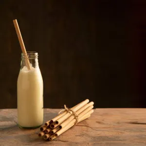Bamboo Straw with Jute Pouch | 4 Straws & 1 Cleaner | Reusable Natural & Handcrafted