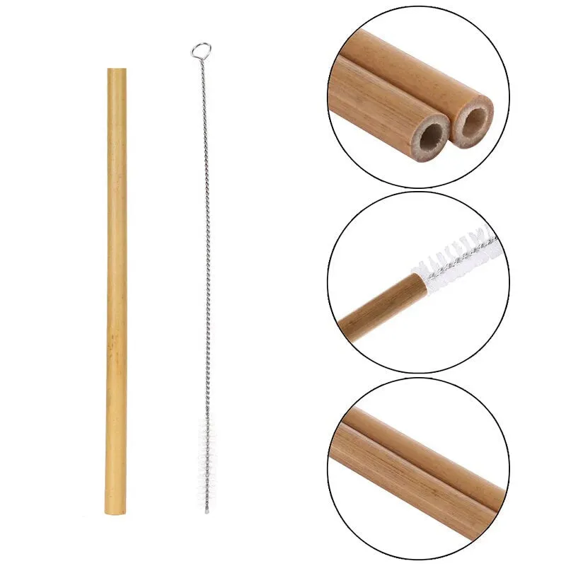 Bamboo Straws | Natural Reusable Bamboo Drinking Straw Set | Eco Friendly Gift | Zero Waste