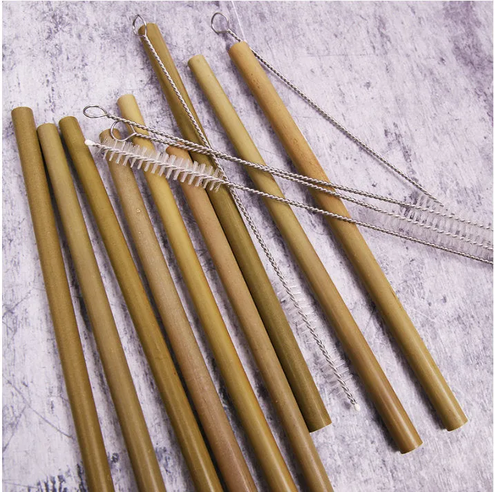Bamboo Straws | Natural Reusable Bamboo Drinking Straw Set | Eco Friendly Gift | Zero Waste