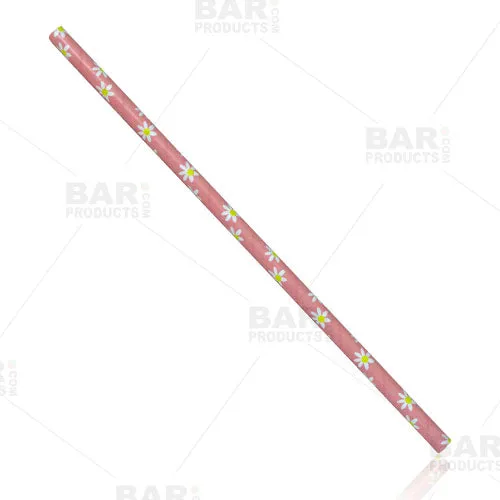 BarConic® Eco-Friendly Paper Straws - Daisy - 100 pack