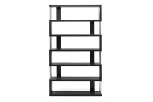 Barnes Dark Brown Six-Shelf Modern Bookcase