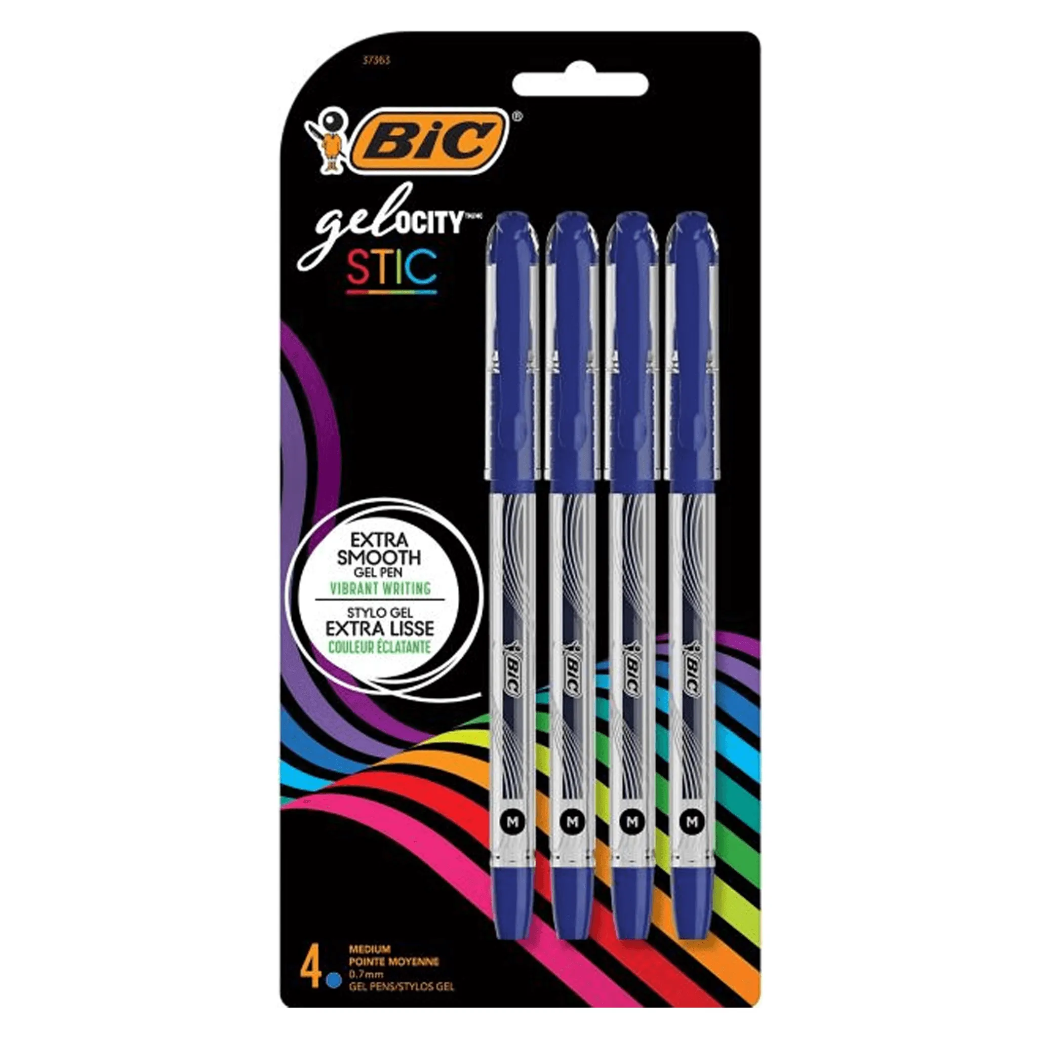 BIC Gelocity Extra Smooth Gel Pen - 4 Pcs. Black or Blue