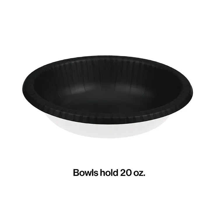 Black Velvet Paper Bowls 20 Oz (20/Pkg)