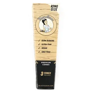 Blazy Susan - King Size Pre Rolled Unbleached Cones - 3 Pack