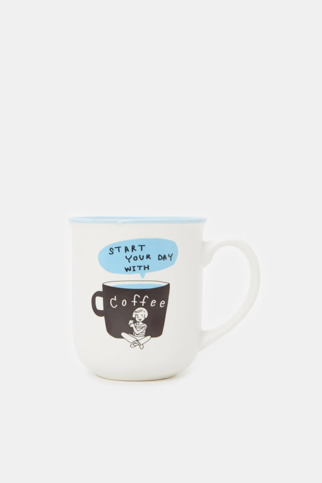 Blue Printed Coffee Mug