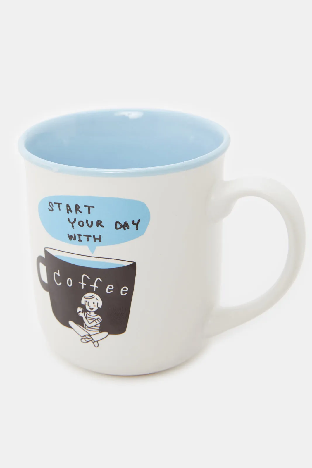 Blue Printed Coffee Mug