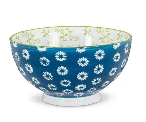 Blue/Green Flower Patterned Bowl