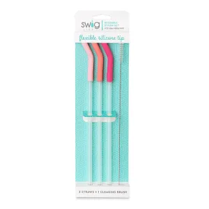 Blush/Coral/Pink 40 Oz Straws