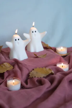 Boo White Ghost Candles