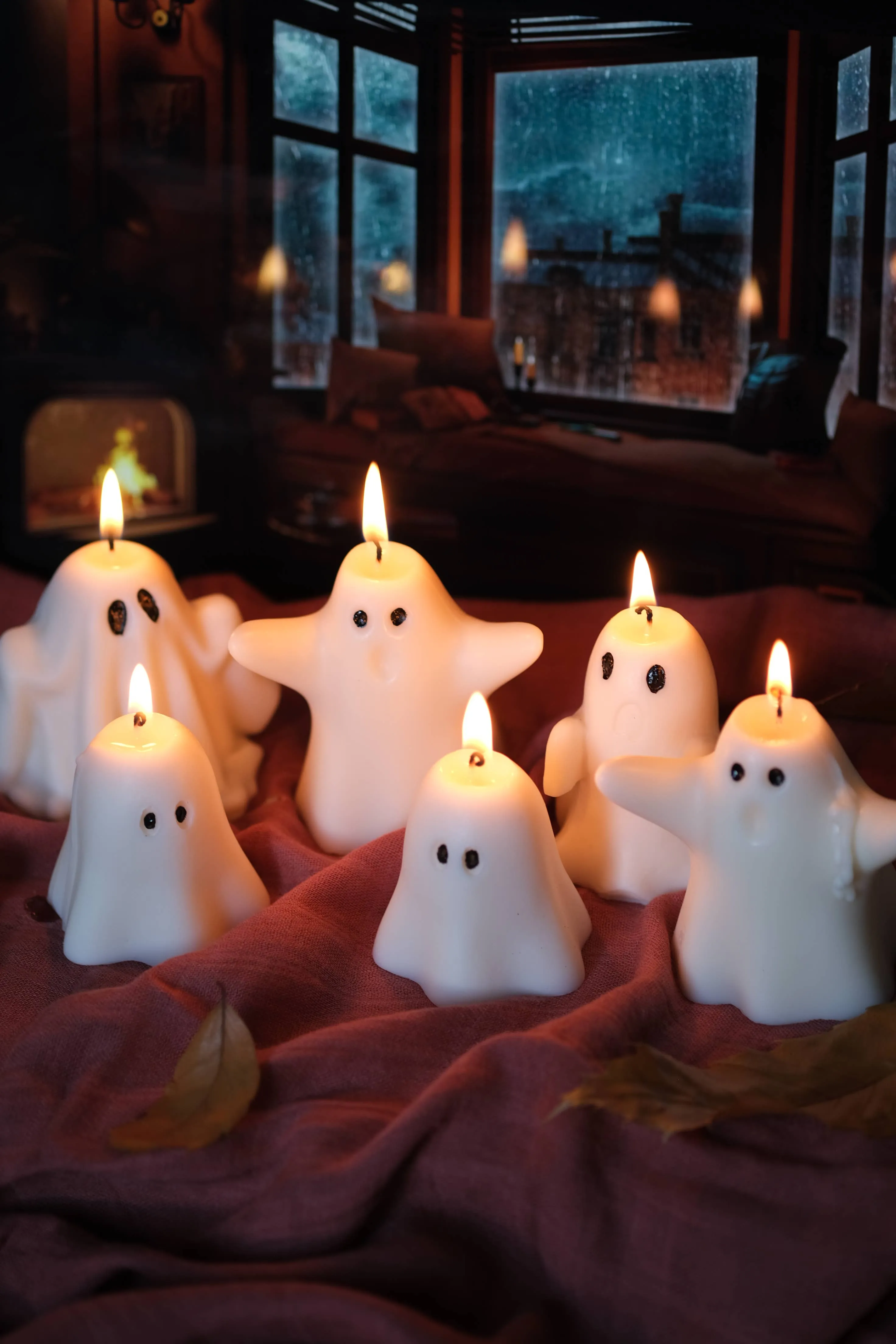 Boo White Ghost Candles