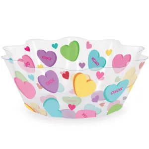 Bulk Valentine Icons Plastic Fluted Bowls (12 per Case)