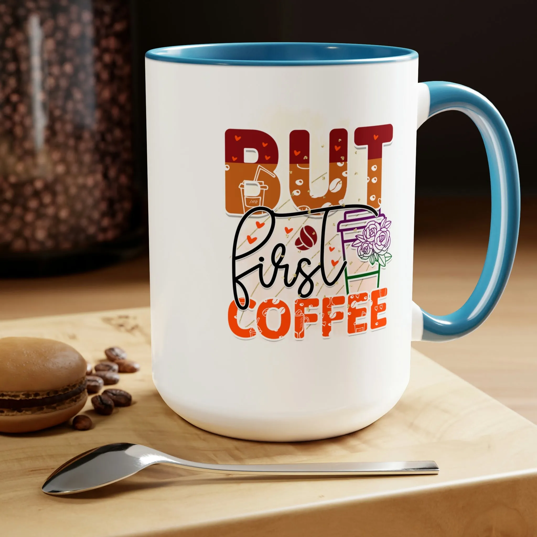 But first, coffee 15oz Two-Tone Coffee Mug
