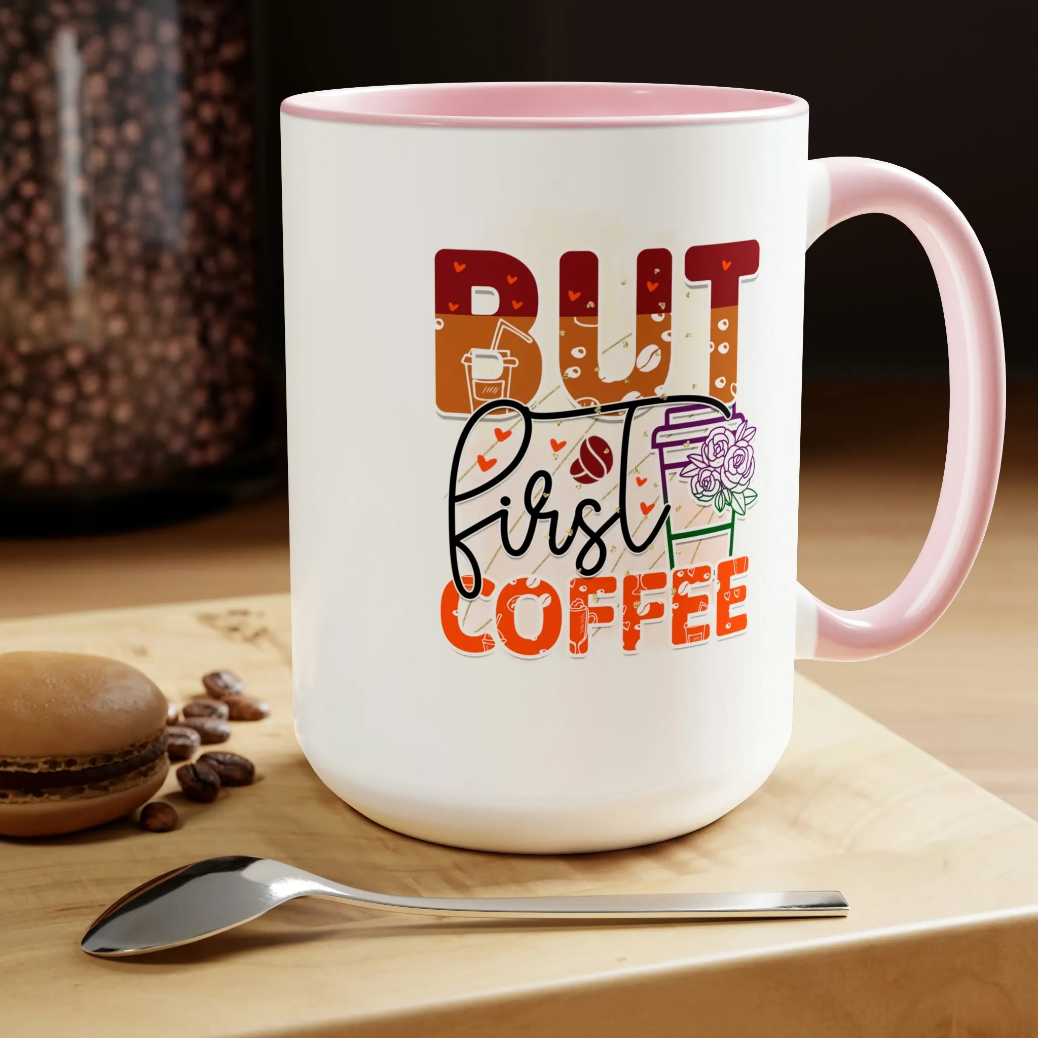 But first, coffee 15oz Two-Tone Coffee Mug