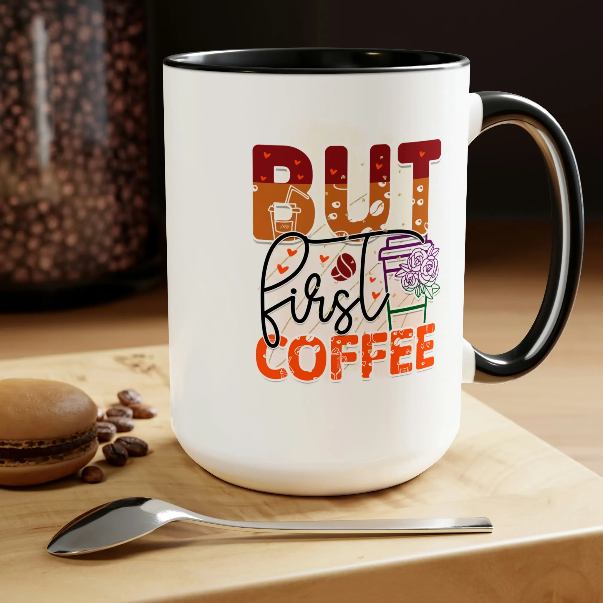 But first, coffee 15oz Two-Tone Coffee Mug