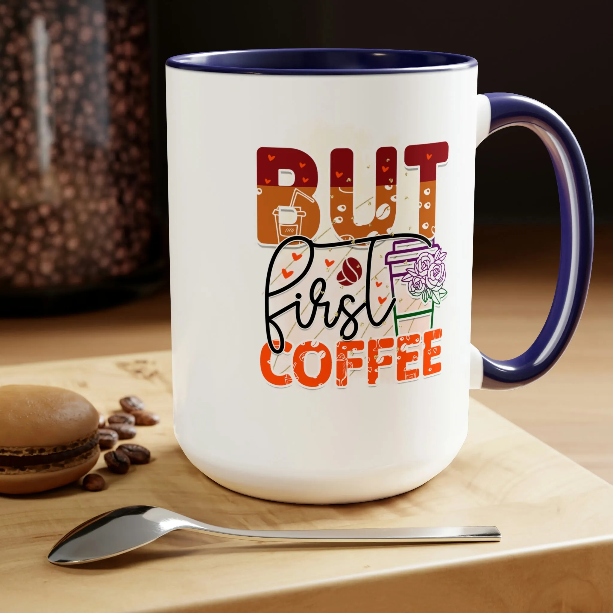 But first, coffee 15oz Two-Tone Coffee Mug