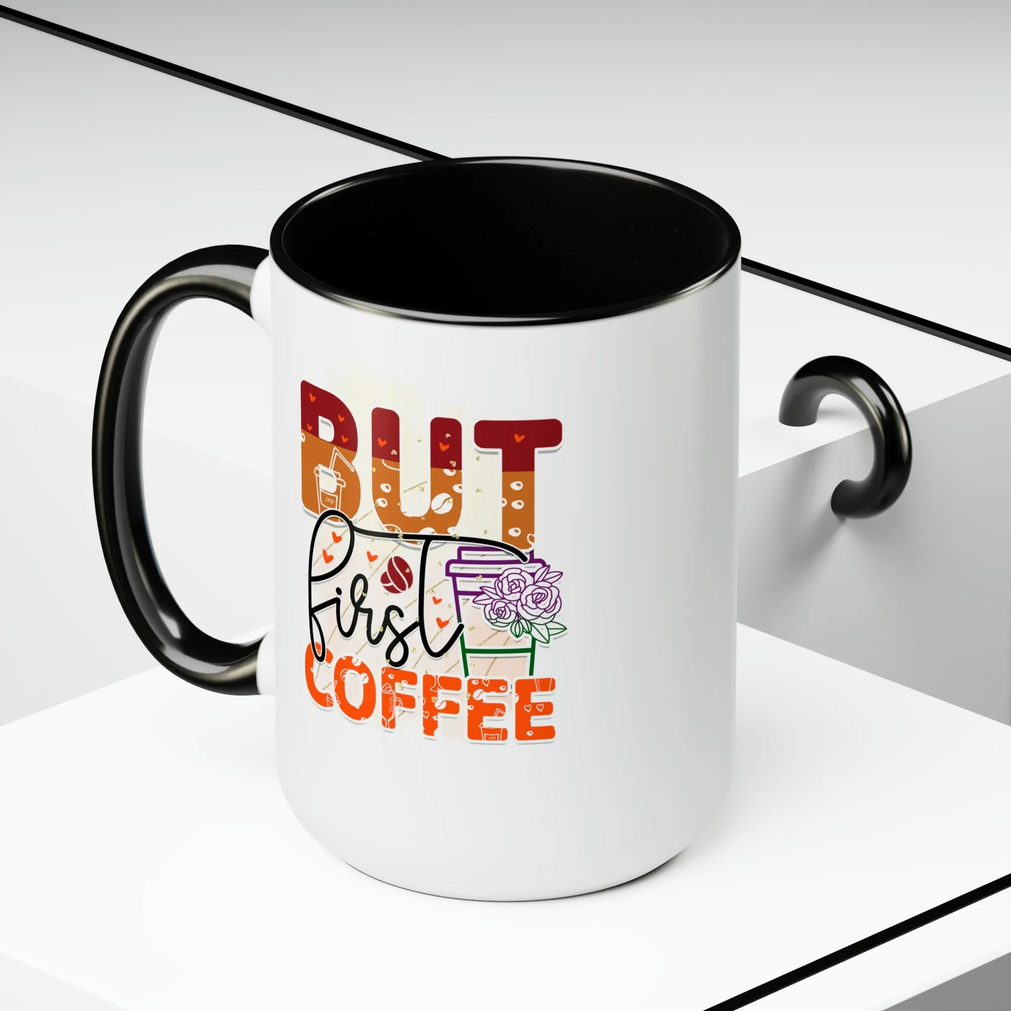 But first, coffee 15oz Two-Tone Coffee Mug