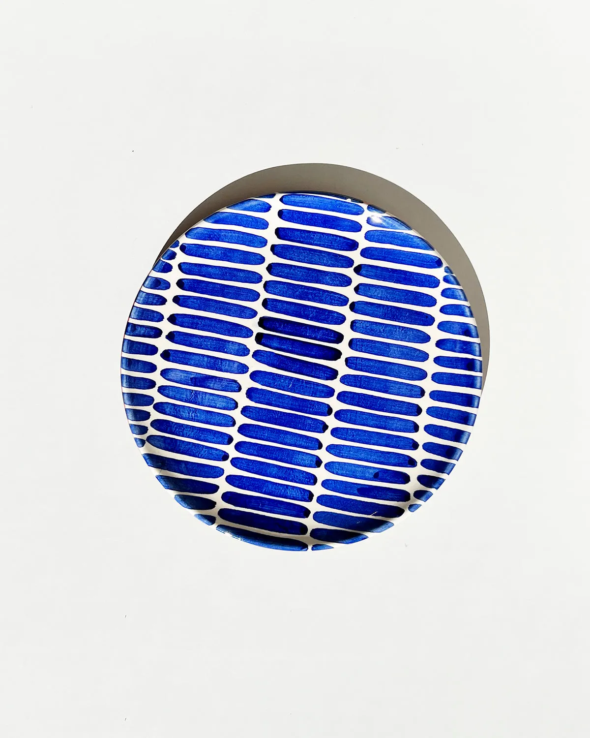 Casa Cubista Dash Pattern Plates in Blue