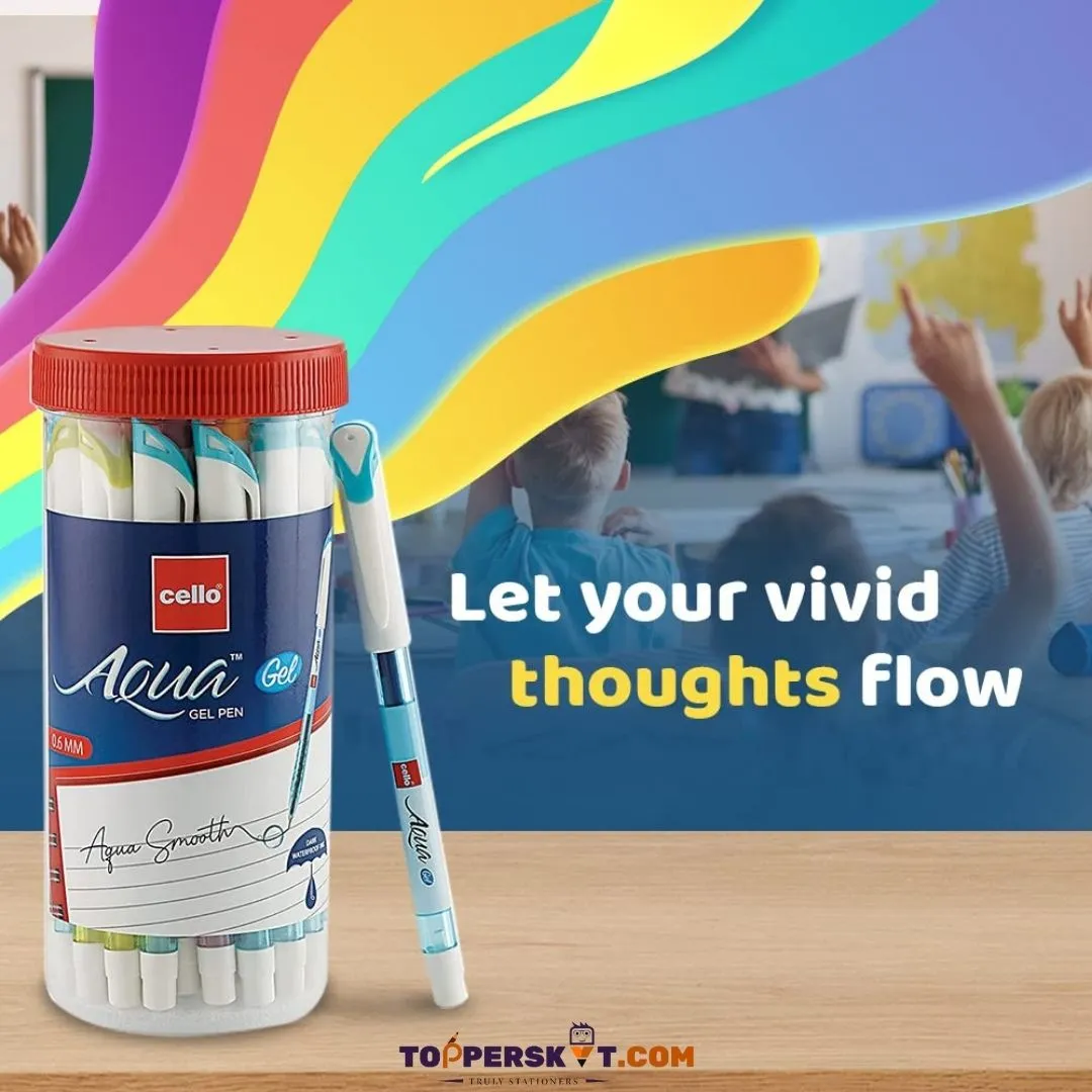 Cello Aqua Gel Pen – Blue ( Pack of 1 )