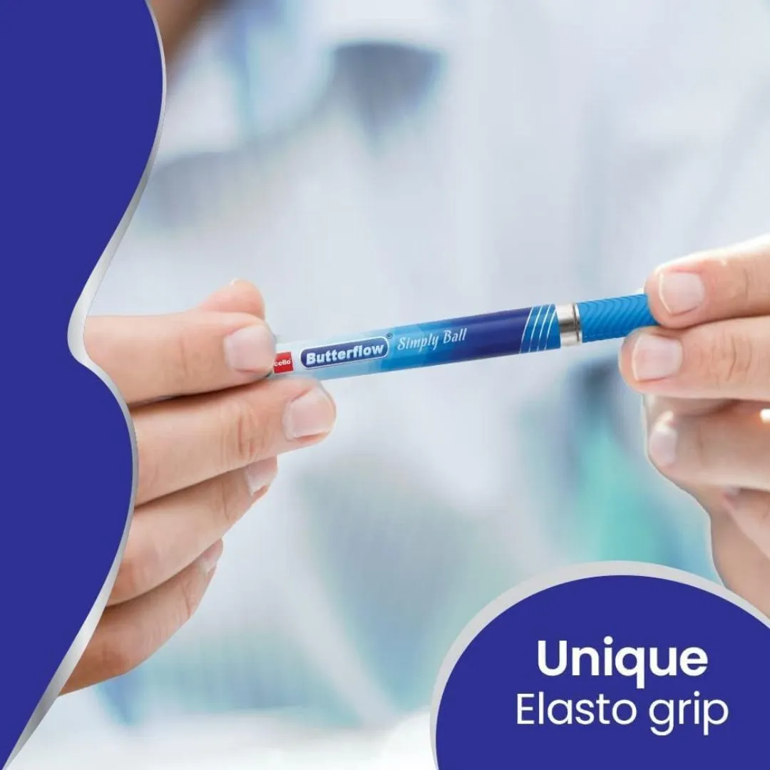 Cello Butterflow Simply Ballpoint Pen – Blue ( Pack of 1 )