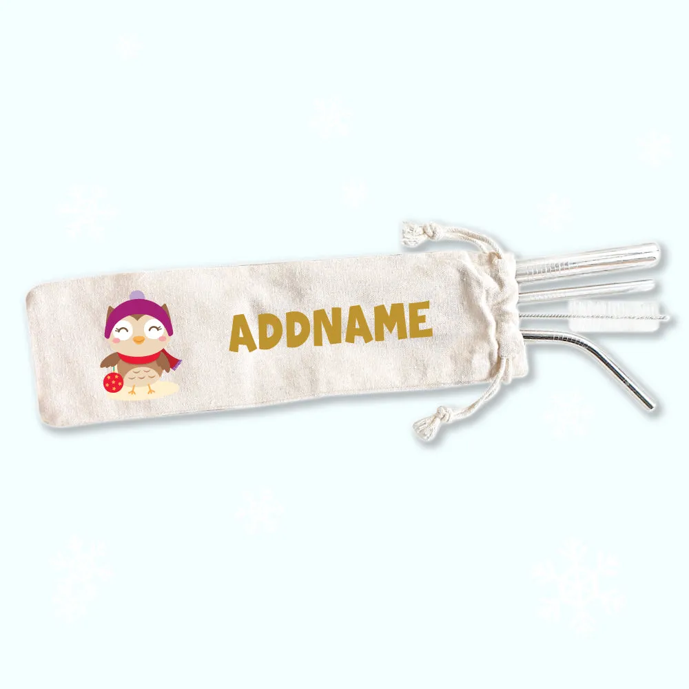 Christmas Gifts Eco-friendly Reusable Straw Set [FREE Custom Add Name]