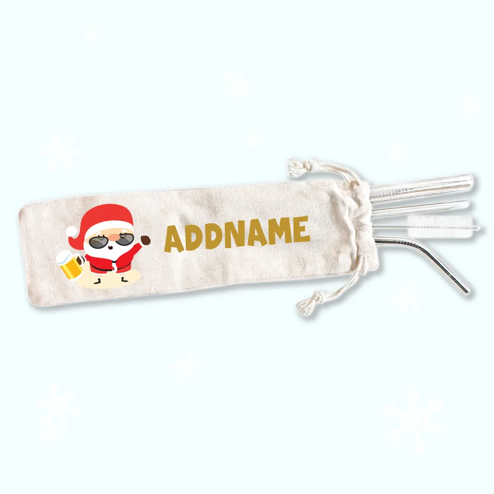 Christmas Gifts Eco-friendly Reusable Straw Set [FREE Custom Add Name]