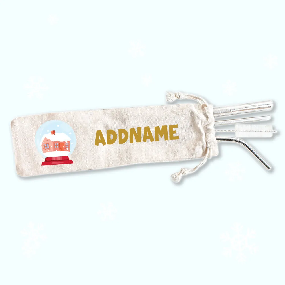Christmas Gifts Eco-friendly Reusable Straw Set [FREE Custom Add Name]