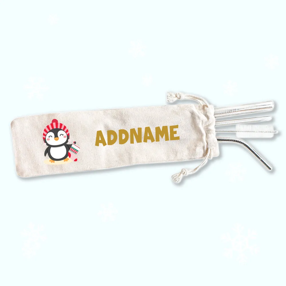Christmas Gifts Eco-friendly Reusable Straw Set [FREE Custom Add Name]