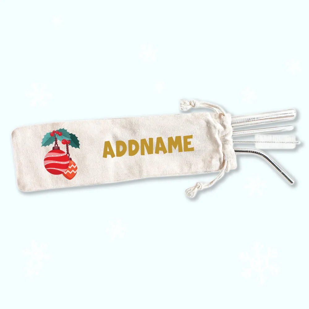 Christmas Gifts Eco-friendly Reusable Straw Set [FREE Custom Add Name]