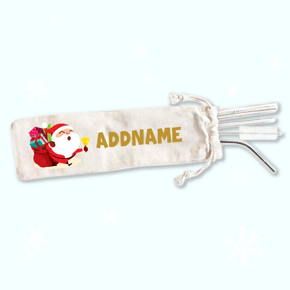 Christmas Gifts Eco-friendly Reusable Straw Set [FREE Custom Add Name]