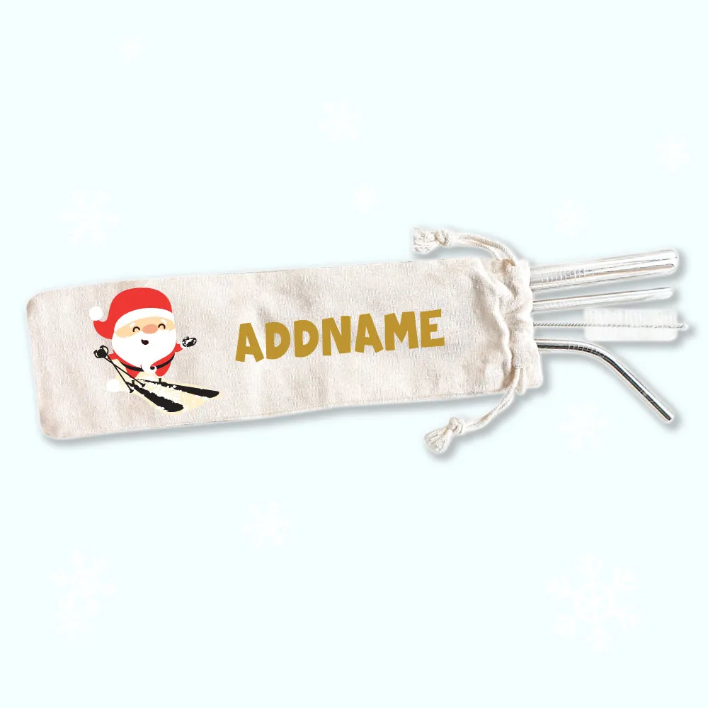 Christmas Gifts Eco-friendly Reusable Straw Set [FREE Custom Add Name]