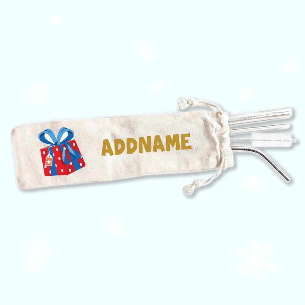Christmas Gifts Eco-friendly Reusable Straw Set [FREE Custom Add Name]