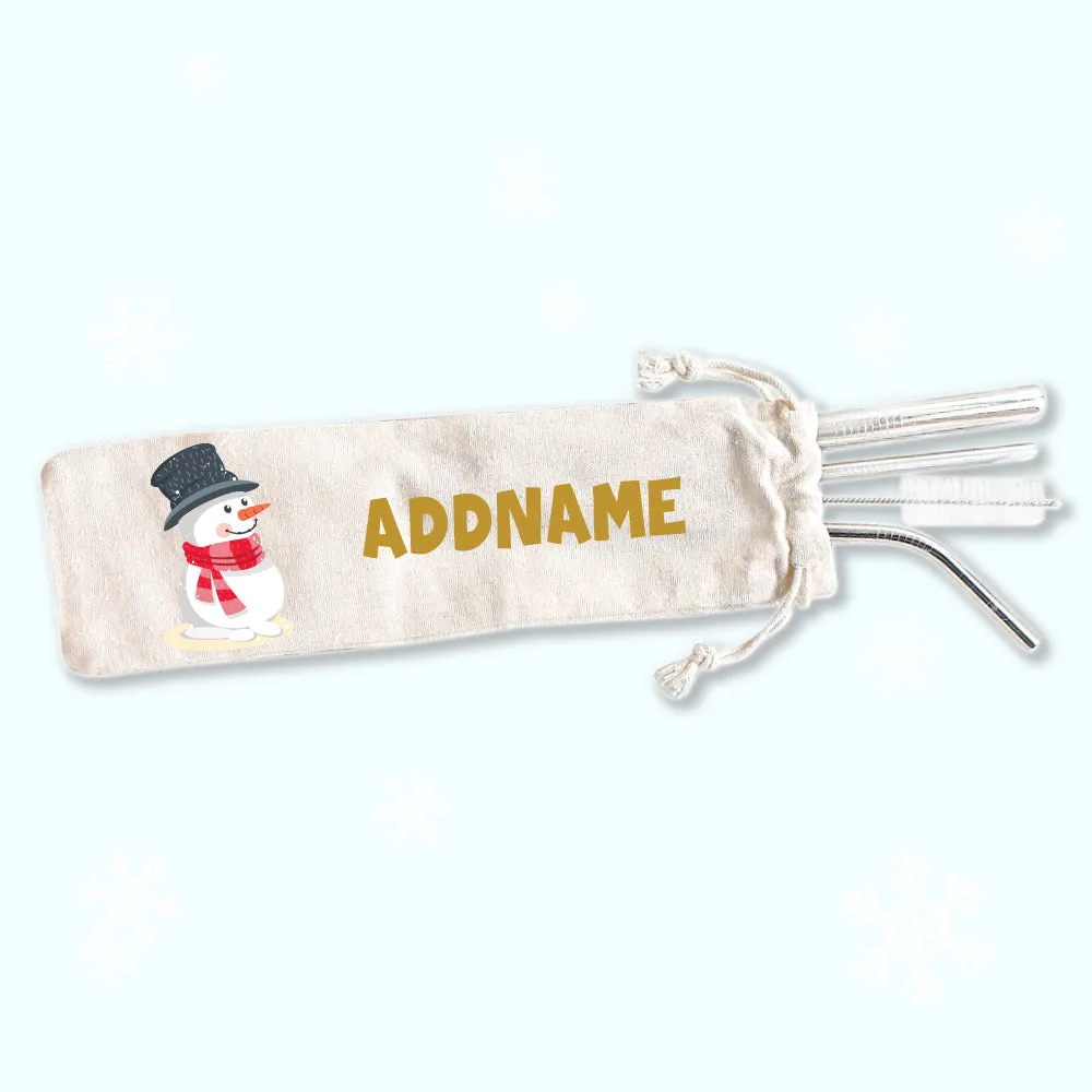 Christmas Gifts Eco-friendly Reusable Straw Set [FREE Custom Add Name]