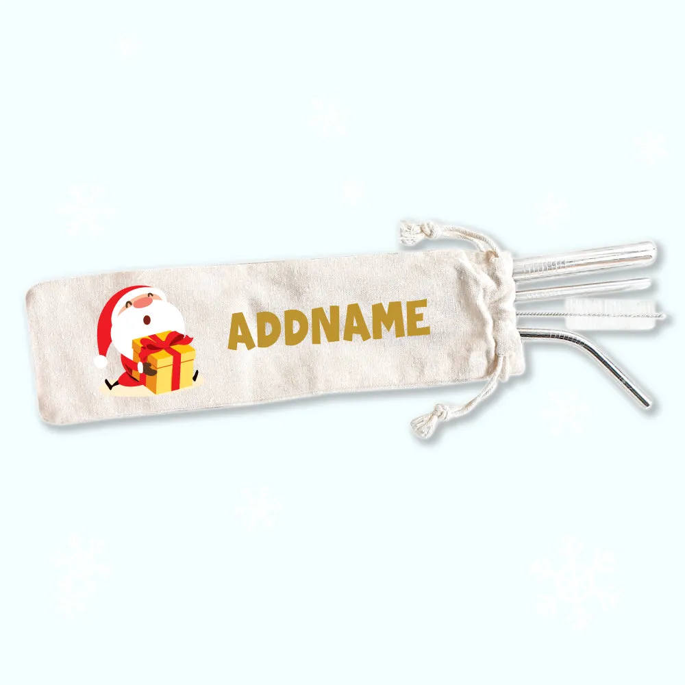 Christmas Gifts Eco-friendly Reusable Straw Set [FREE Custom Add Name]