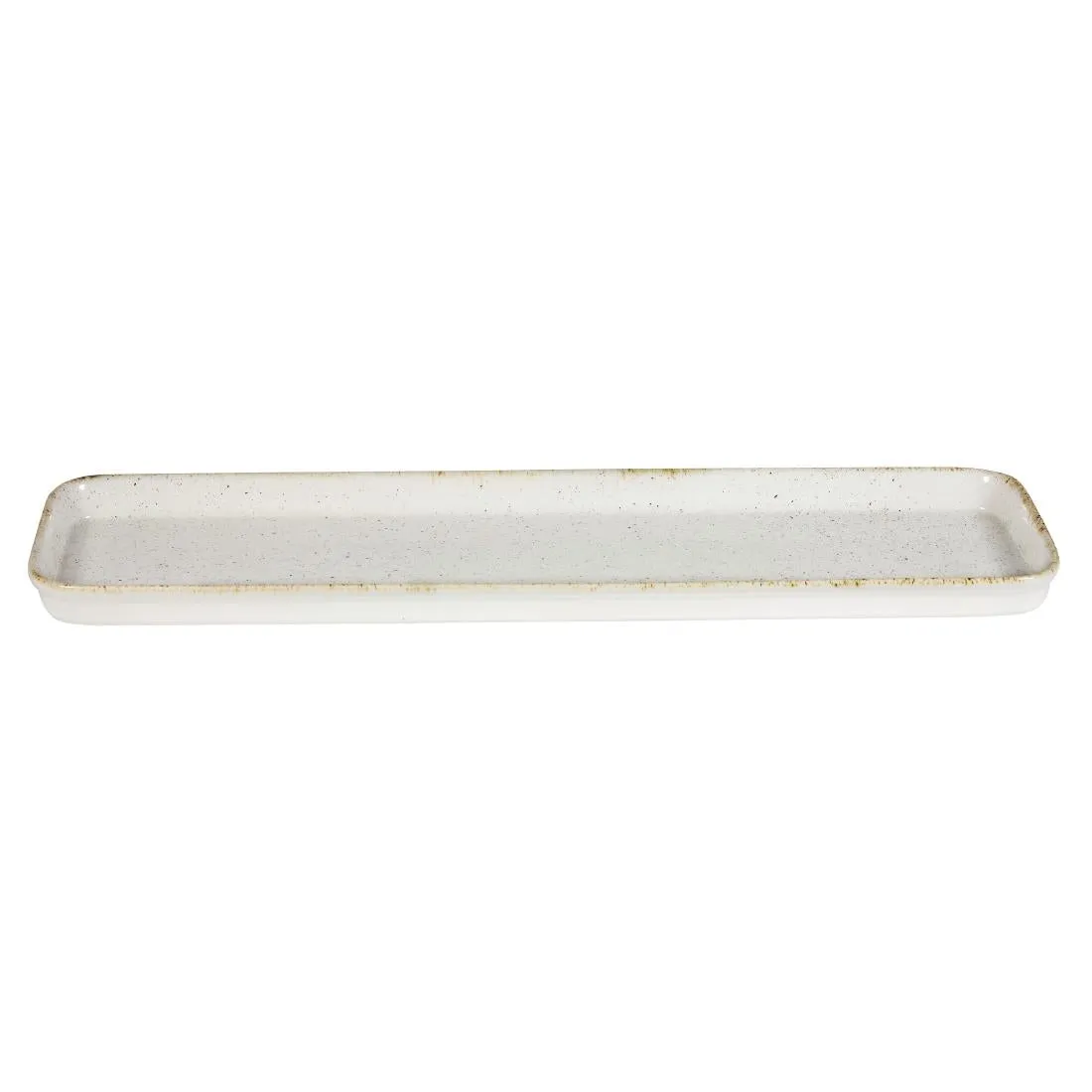 Churchill Stonecast Hints Rectangular Flat Trays Barley White 150 x 530mm - DY204