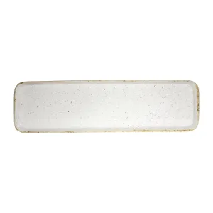 Churchill Stonecast Hints Rectangular Flat Trays Barley White 150 x 530mm - DY204
